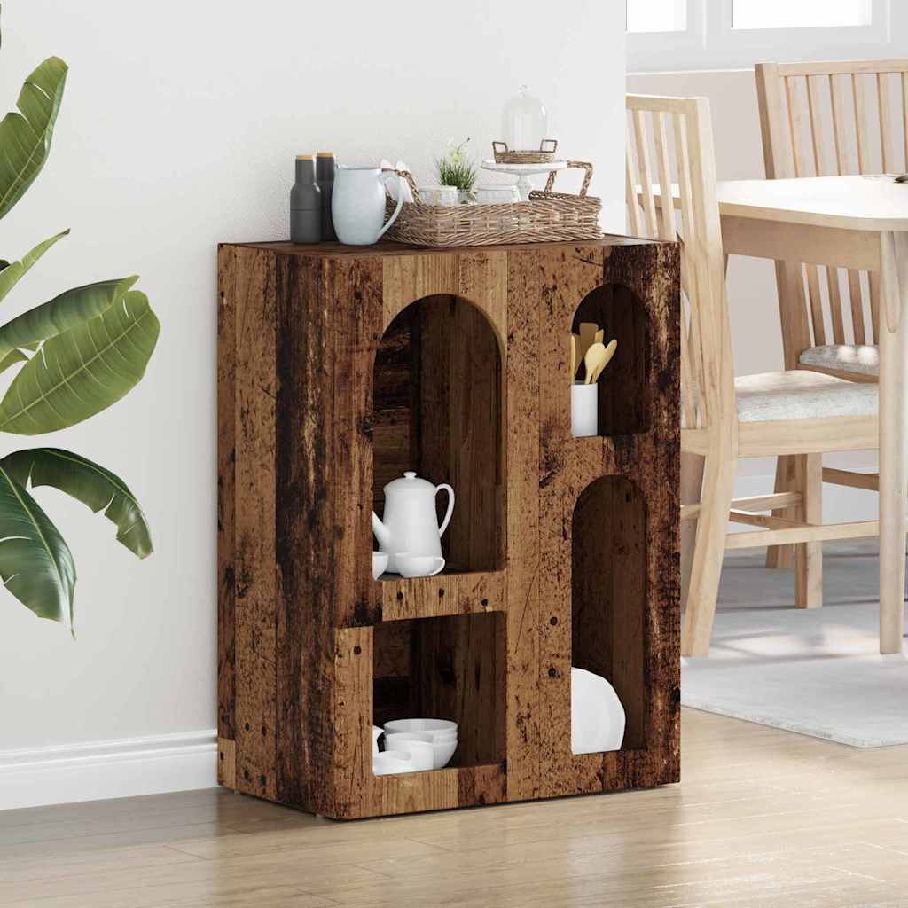 vidaXL Πλαϊνό γραφείο Παλιό ξύλο 59 x 35 x 80.5 εκ. Επεξεργασμένο ξύλο