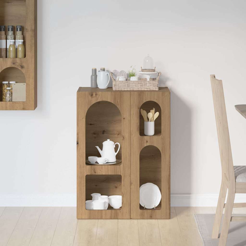 vidaXL Πλαϊνό γραφείο Artisan Oak 59 x 35 x 80.5 εκ.