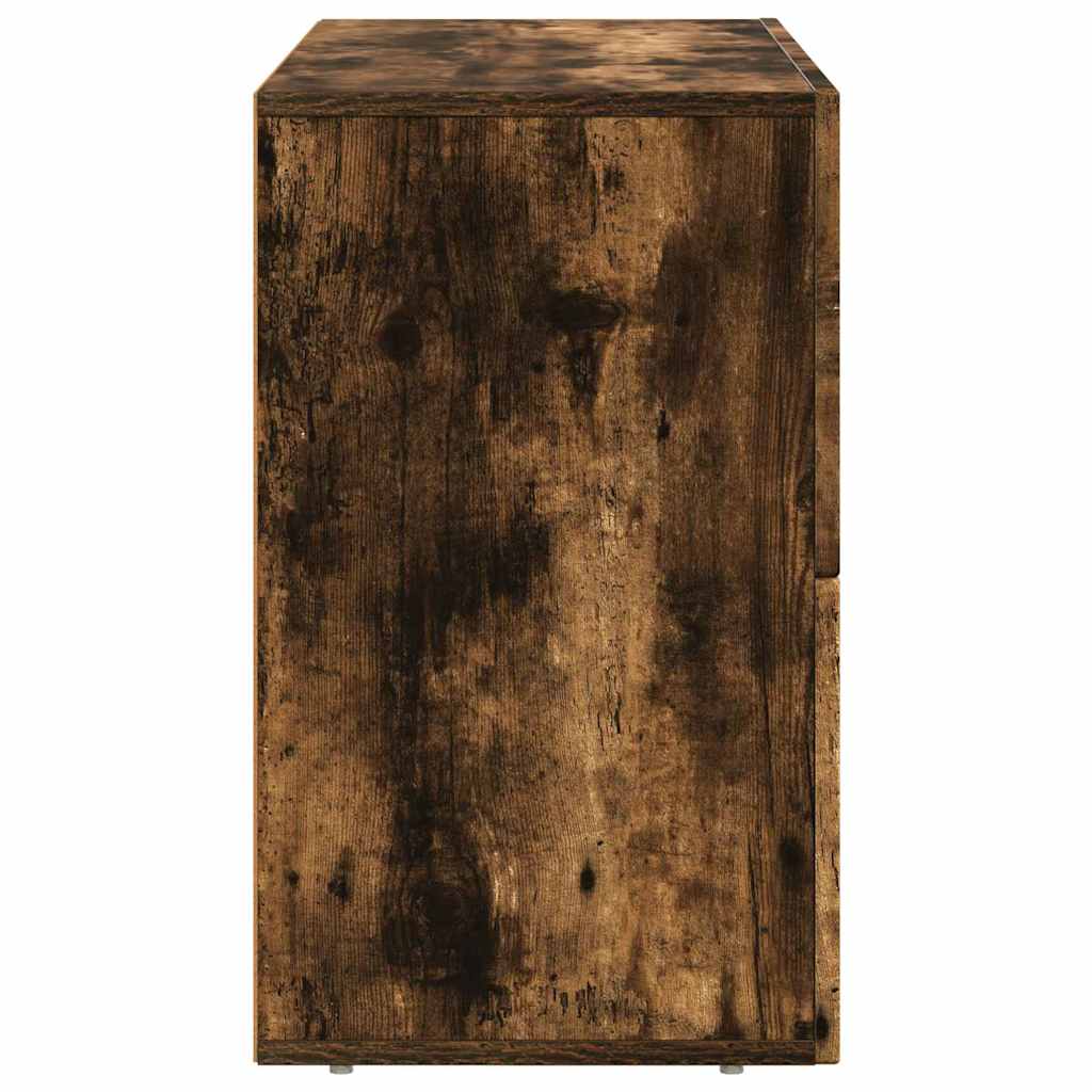 vidaXL Πλαϊνό γραφείο Καπνιστό Δρύς 80.5 x 35 x 59 εκ.