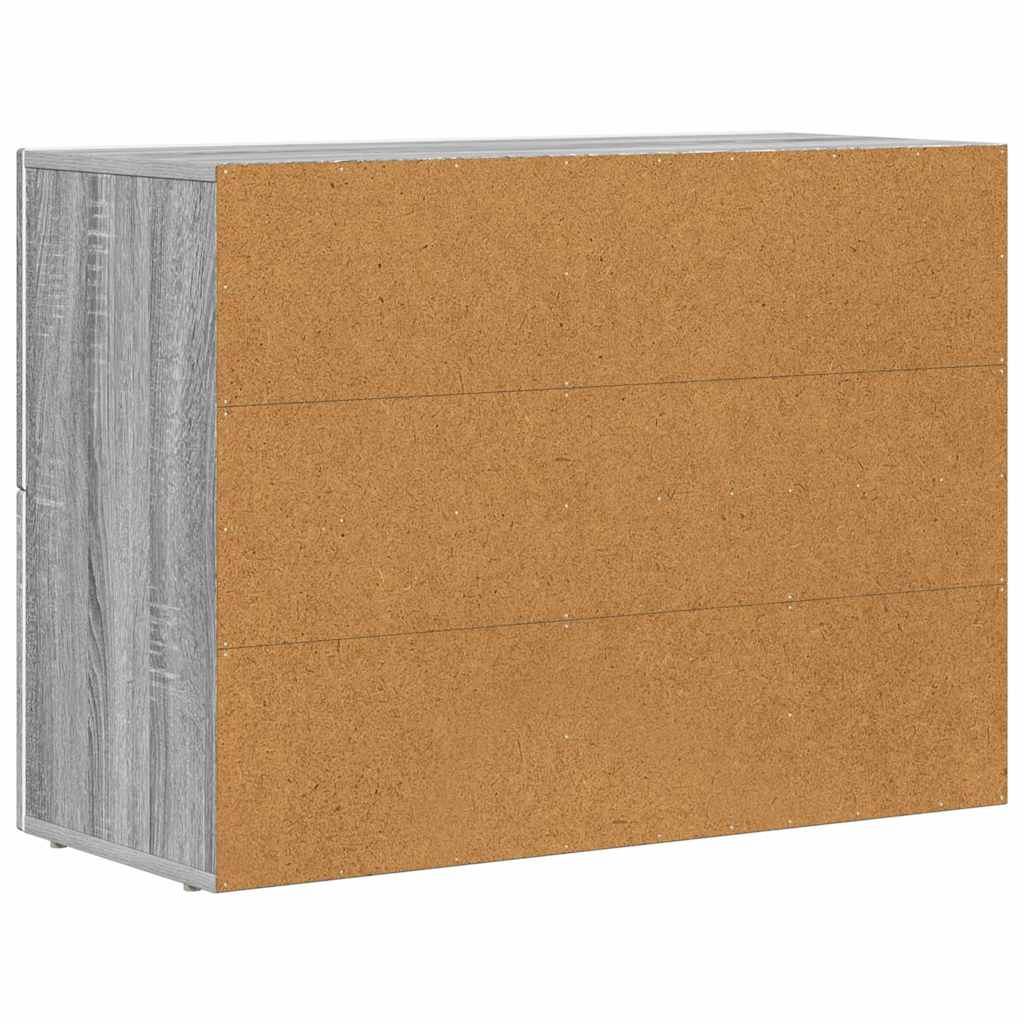 vidaXL Πλαϊνό γραφείο Γκρίζο Σονομα 80.5 x 35 x 59 εκ.