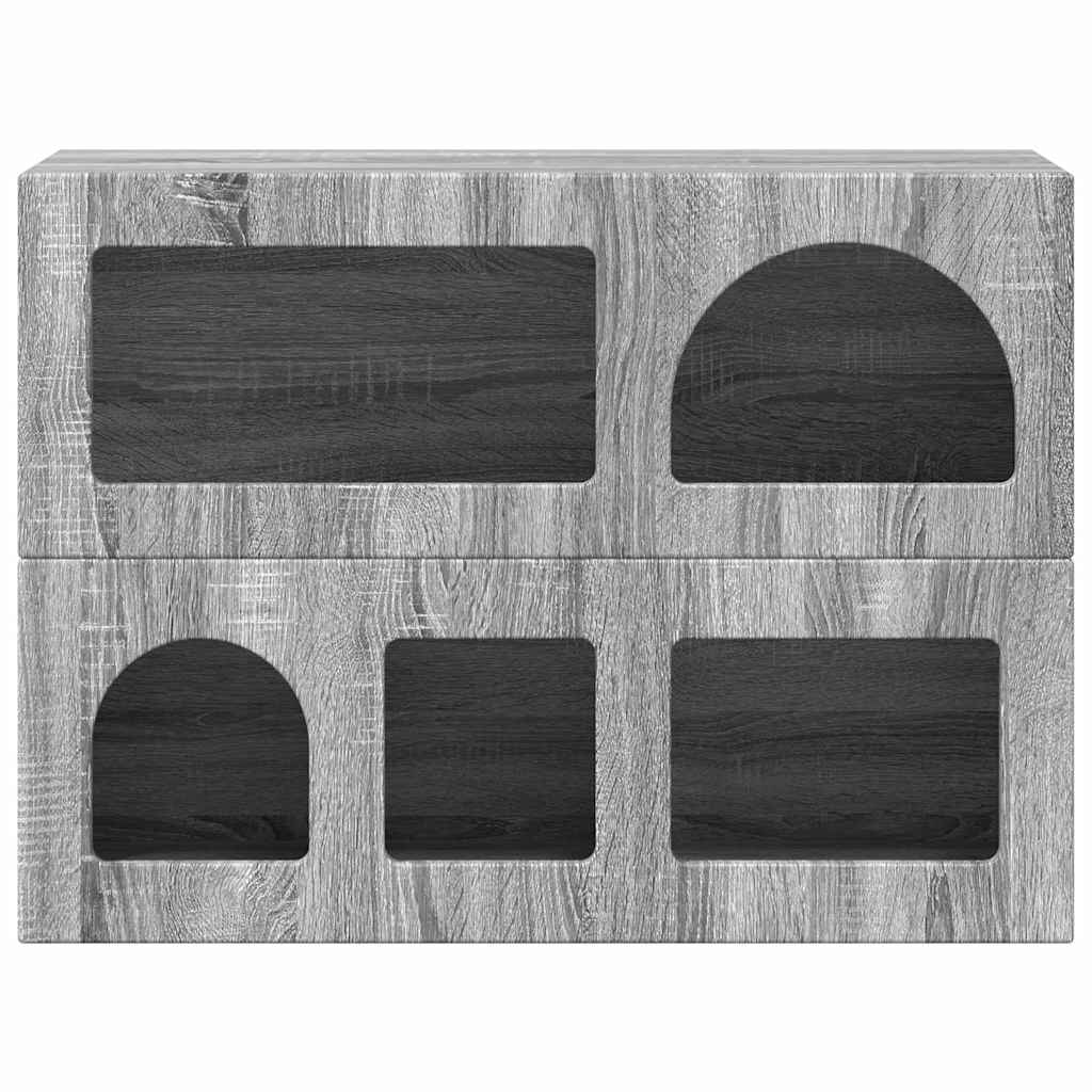 vidaXL Πλαϊνό γραφείο Γκρίζο Σονομα 80.5 x 35 x 59 εκ.