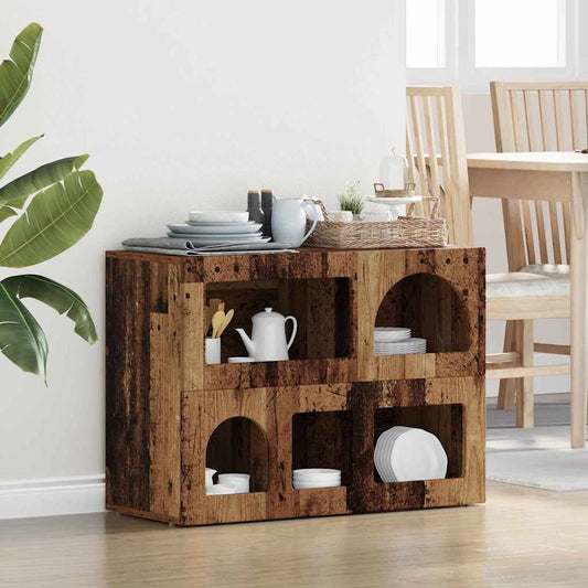 vidaXL Πλαϊνό γραφείο Παλιό ξύλο 80.5 x 35 x 59 εκ. Επεξεργασμένο ξύλο