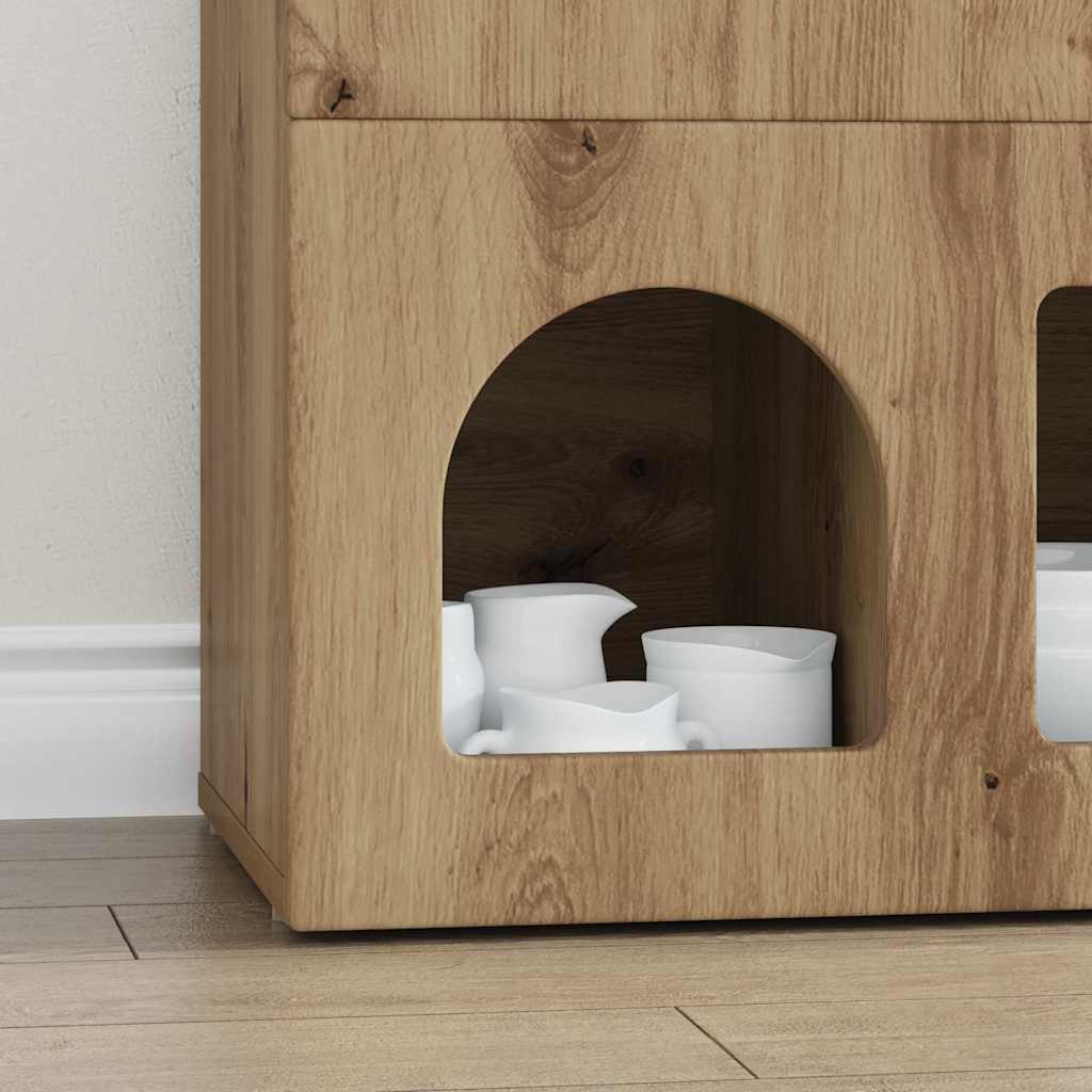 vidaXL Πλαϊνό γραφείο Artisan Oak 80.5 x 35 x 59 εκ.