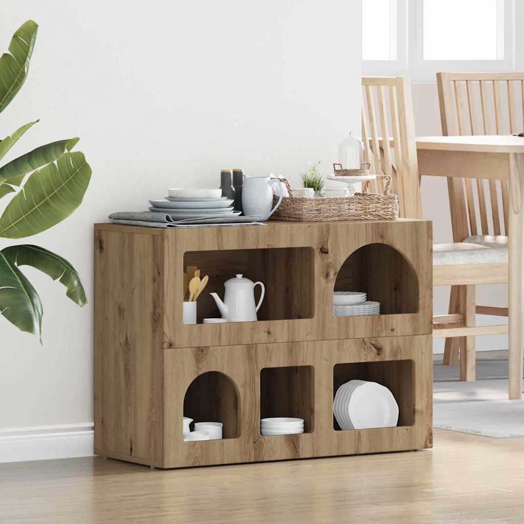 vidaXL Πλαϊνό γραφείο Artisan Oak 80.5 x 35 x 59 εκ.
