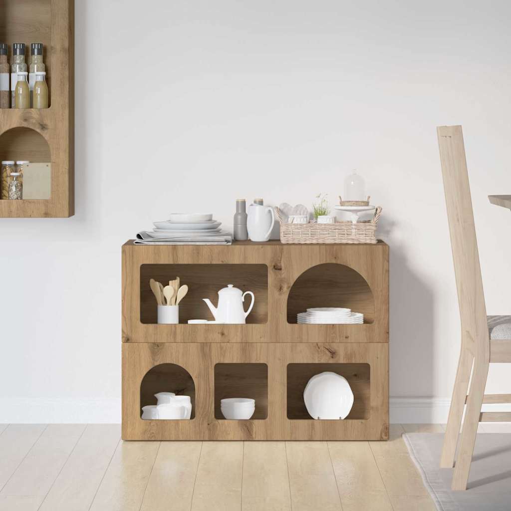 vidaXL Πλαϊνό γραφείο Artisan Oak 80.5 x 35 x 59 εκ.