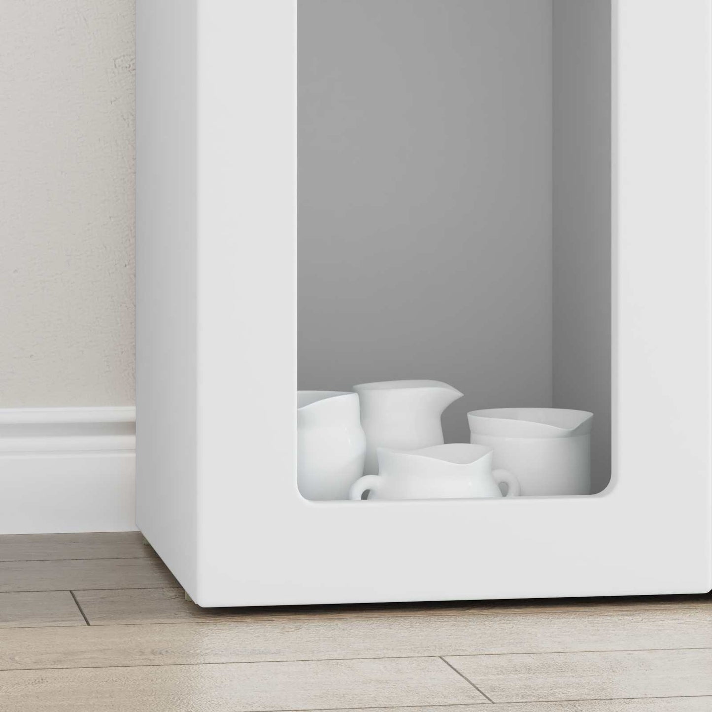 vidaXL Πλαϊνό γραφείο Λευκό 59 x 35 x 100,5 εκ Επεξεργασμένο ξύλο