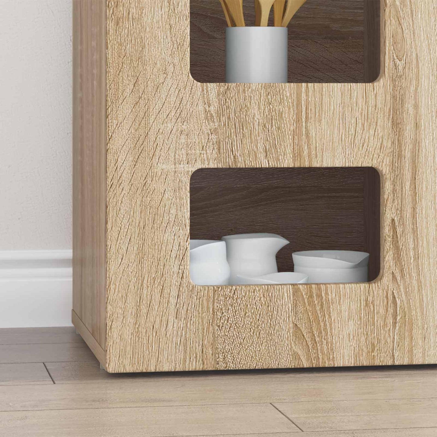 vidaXL Πλαϊνό γραφείο Δρύς Sonoma 100 x 35 x 59 εκ Επεξεργασμένο ξύλο