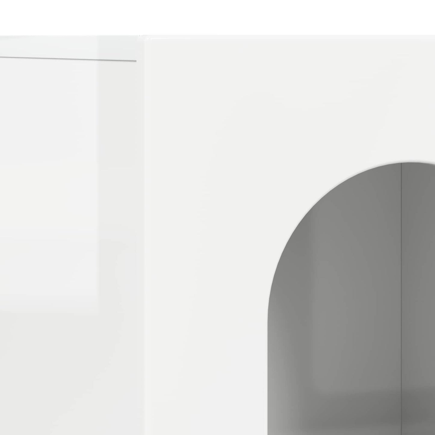 vidaXL Πλαϊνό γραφείο Υψηλής γυαλάδας λευκό 100 x 35 x 59 εκ