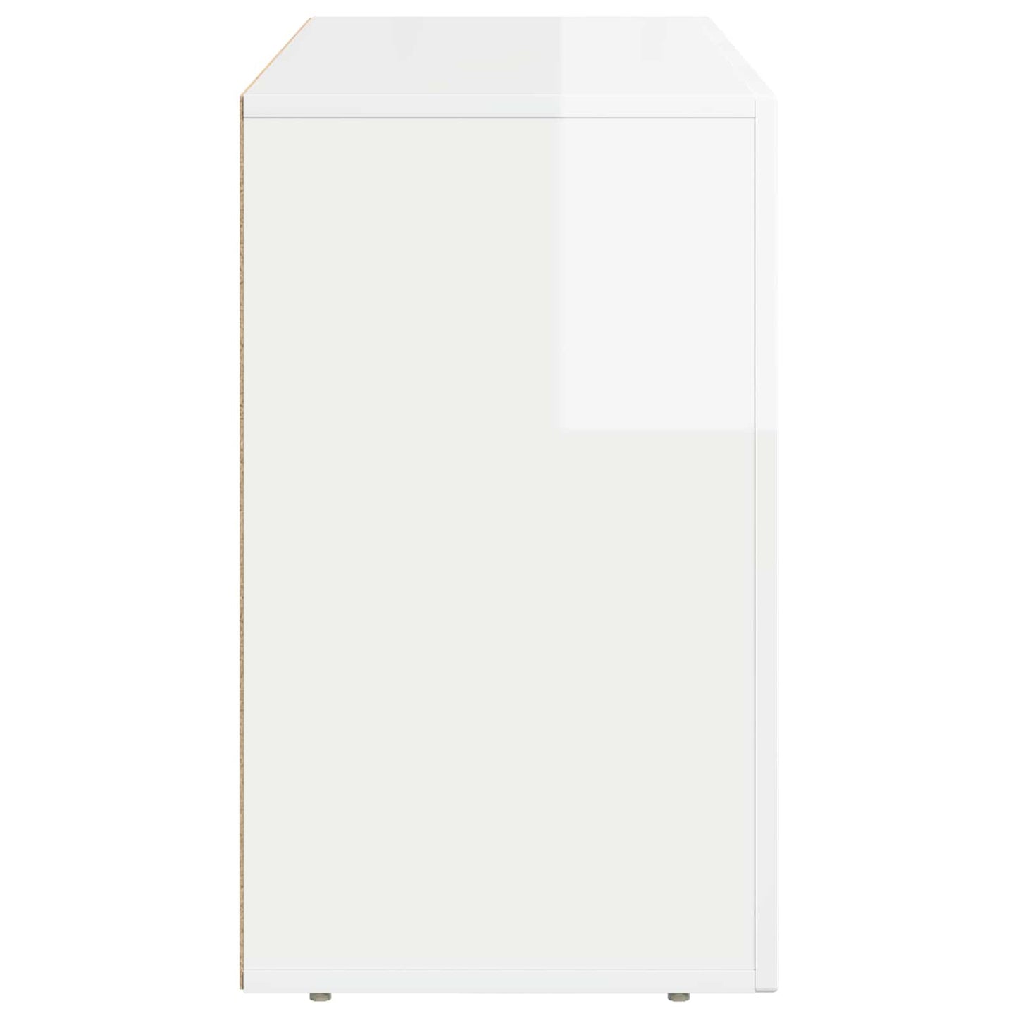 vidaXL Πλαϊνό γραφείο Υψηλής γυαλάδας λευκό 100 x 35 x 59 εκ