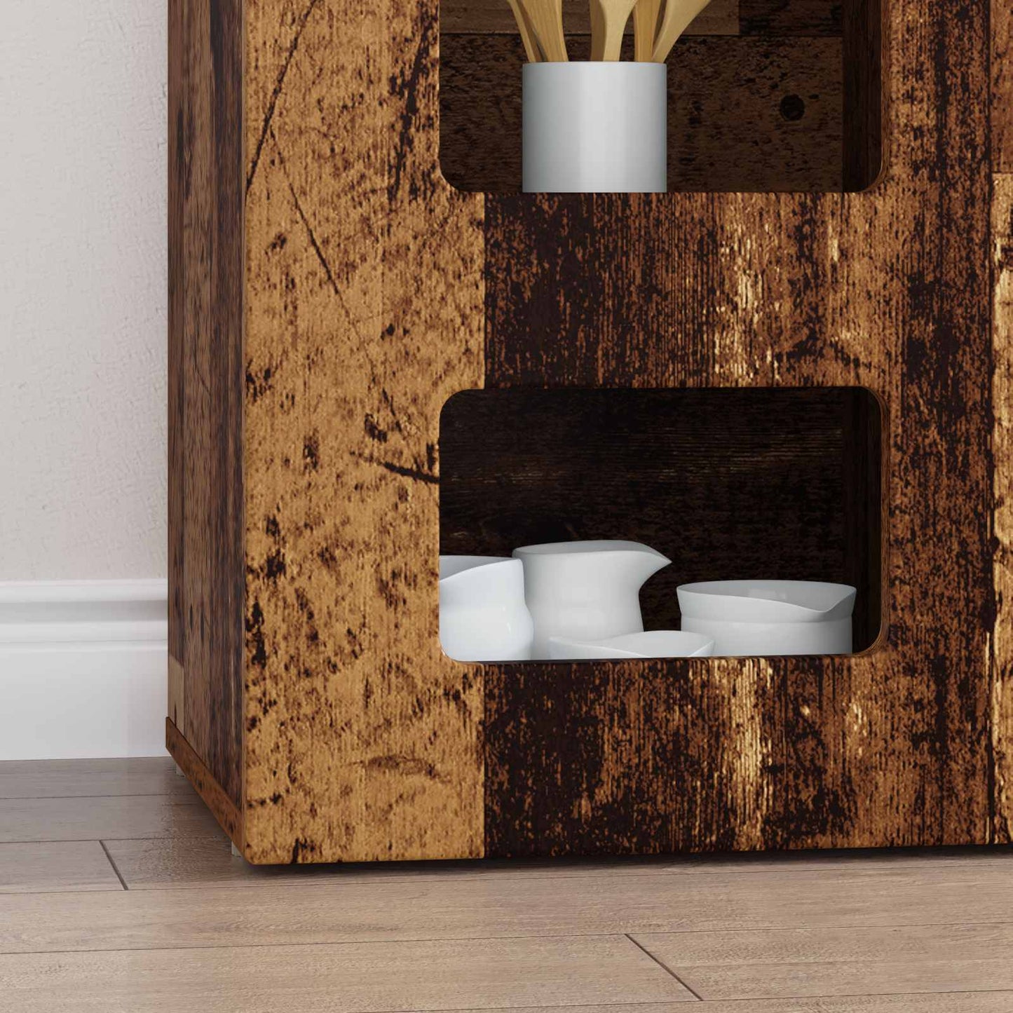 vidaXL Πλαϊνό γραφείο Παλιό ξύλο 100 x 35 x 59 εκ Επεξεργασμένο ξύλο