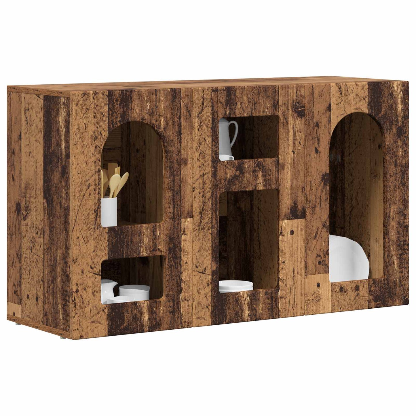 vidaXL Πλαϊνό γραφείο Παλιό ξύλο 100 x 35 x 59 εκ Επεξεργασμένο ξύλο