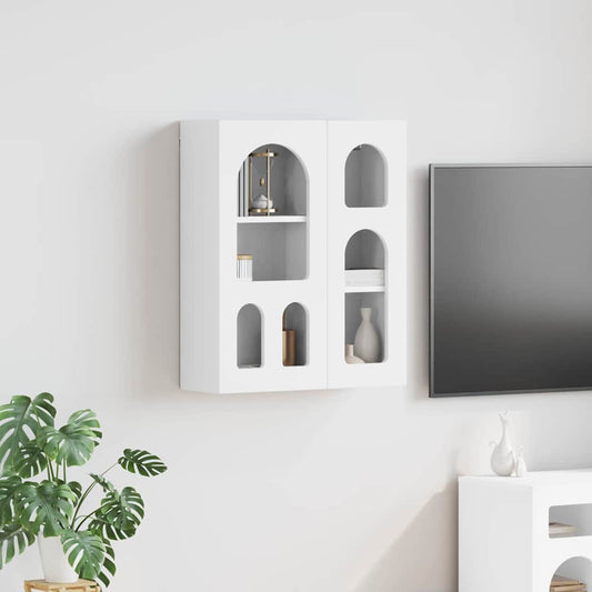 vidaXL Κρεμαστό ντουλάπι Λευκό 59 x 20 x 71.5 εκ Επεξεργασμένο ξύλο