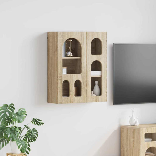 vidaXL Κρεμαστό ντουλάπι με ράφι Δρύς Sonoma 59 x 20 x 71.5 εκ