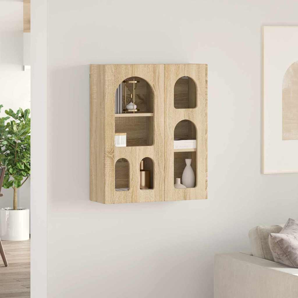 vidaXL Κρεμαστό ντουλάπι με ράφι Δρύς Sonoma 59 x 20 x 71.5 εκ