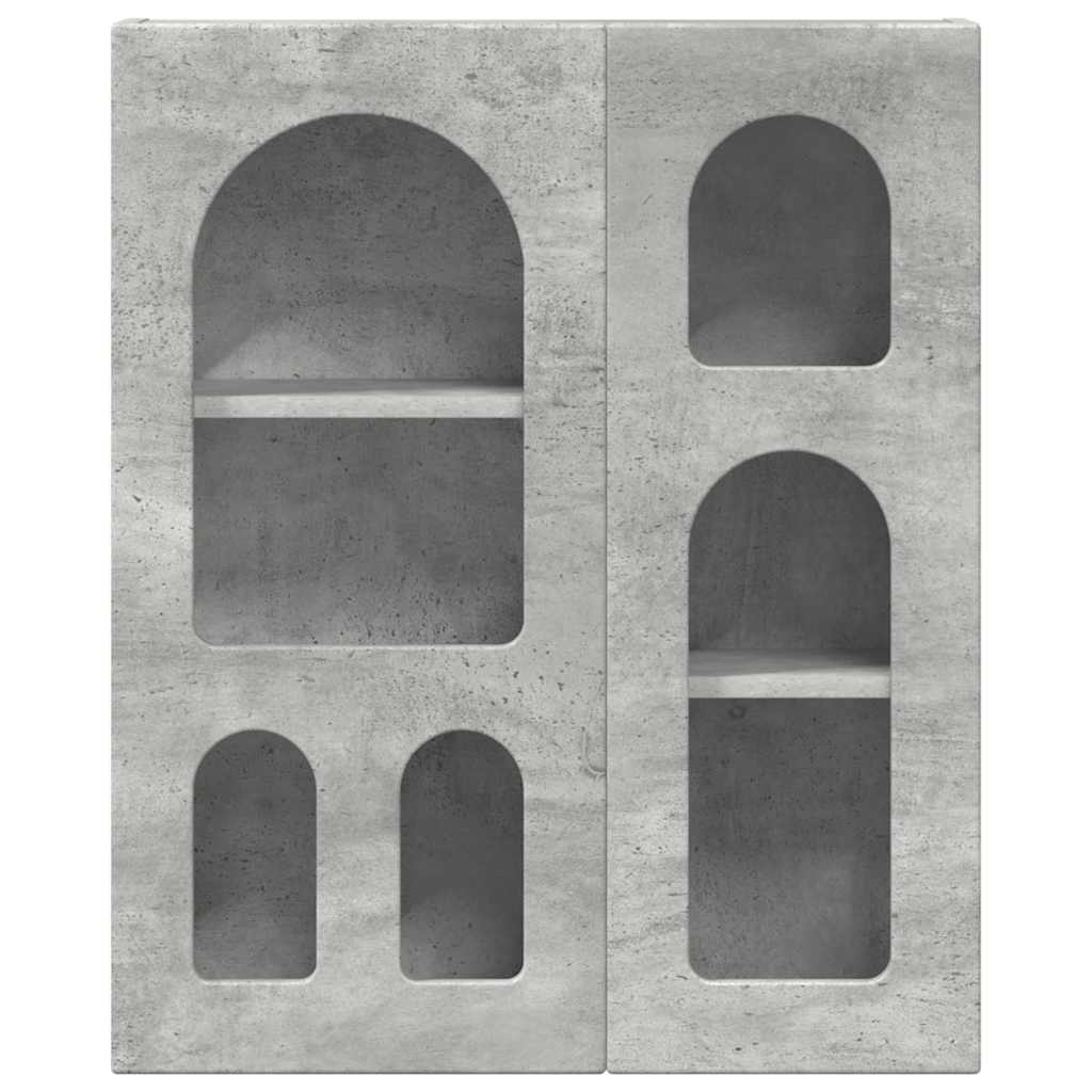 vidaXL Κρεμαστό ντουλάπι με ράφι Σκυρόδεμα Γκρι 59 x 20 x 71.5 εκ