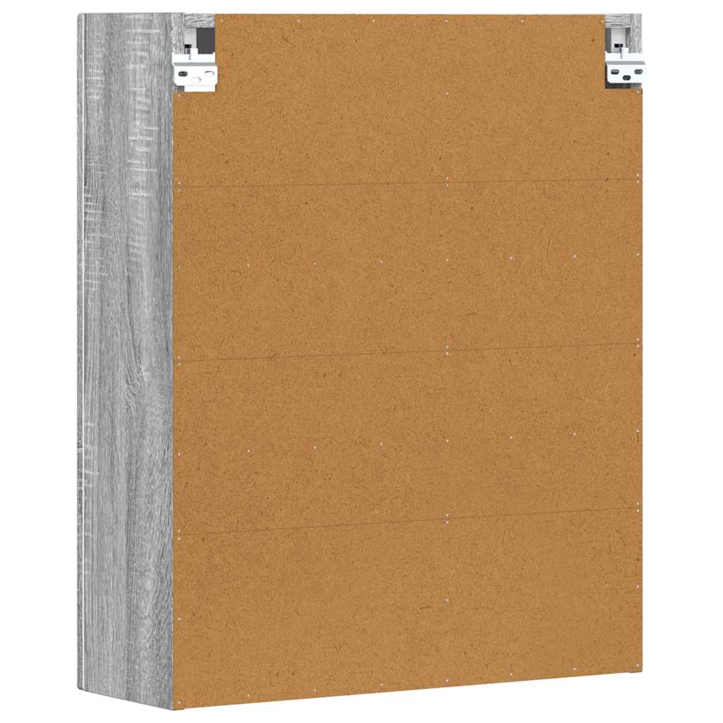 vidaXL Κρεμαστό ντουλάπι με ράφι Γκρίζο Σονομα 59 x 20 x 71.5 εκ