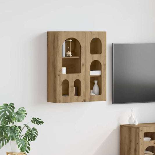 vidaXL Κρεμαστό ντουλάπι με ράφι Artisan Oak 59 x 20 x 71.5 εκ