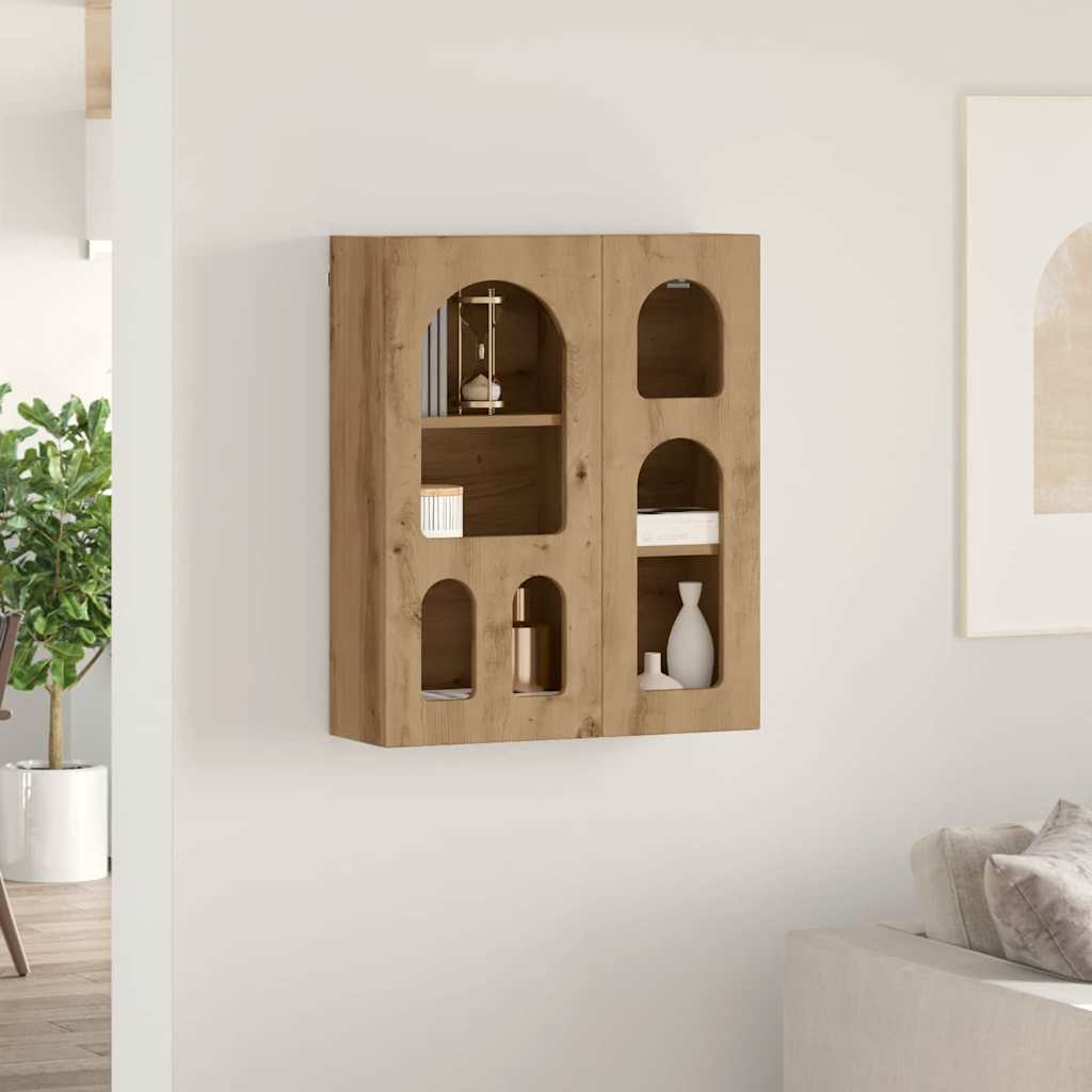 vidaXL Κρεμαστό ντουλάπι με ράφι Artisan Oak 59 x 20 x 71.5 εκ