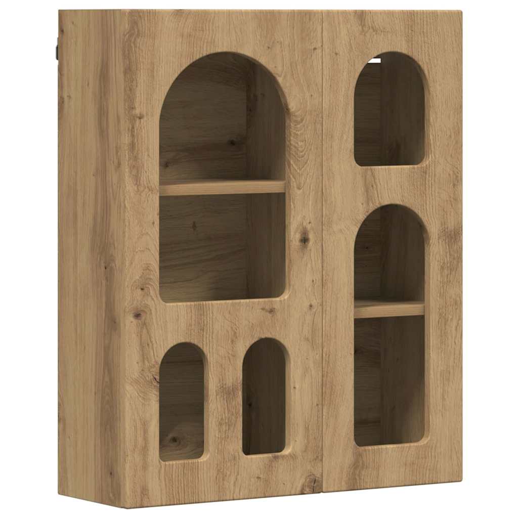 vidaXL Κρεμαστό ντουλάπι με ράφι Artisan Oak 59 x 20 x 71.5 εκ