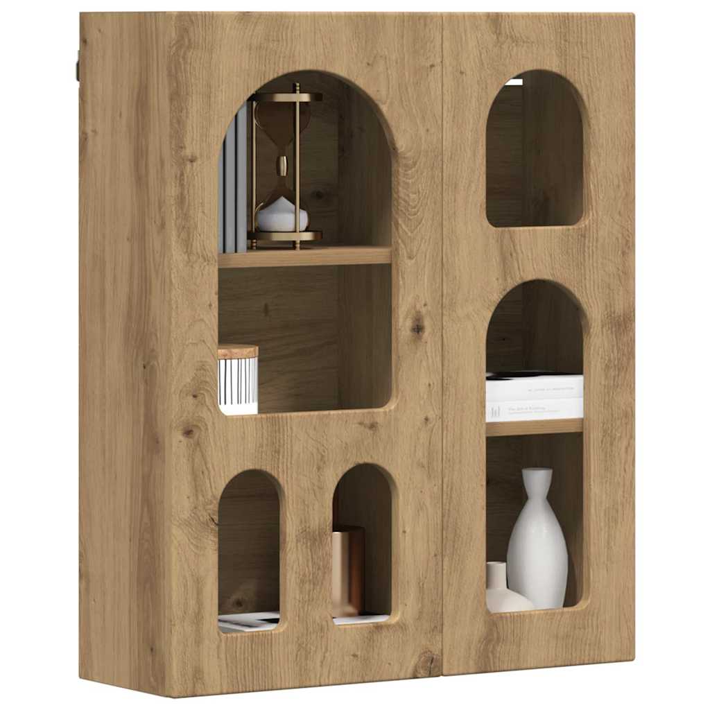 vidaXL Κρεμαστό ντουλάπι με ράφι Artisan Oak 59 x 20 x 71.5 εκ