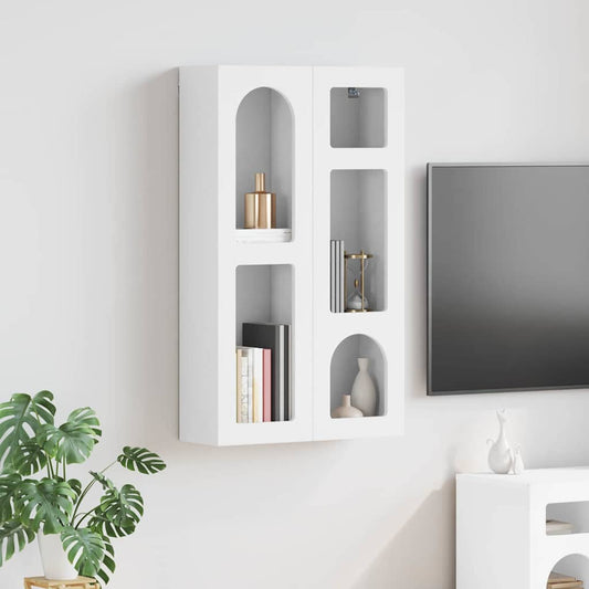vidaXL Κρεμαστό ντουλάπι Λευκό 59 x 20 x 100 εκ Επεξεργασμένο ξύλο
