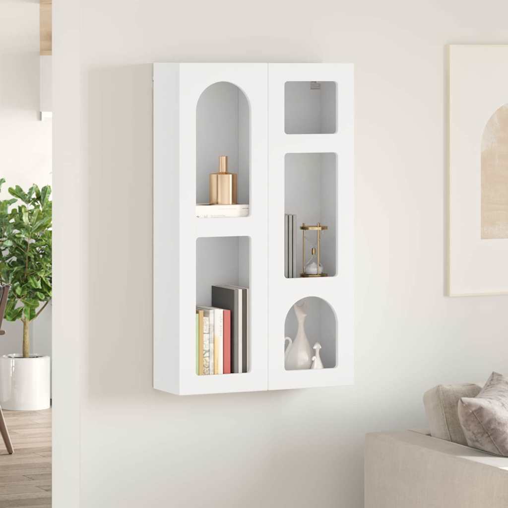 vidaXL Κρεμαστό ντουλάπι Λευκό 59 x 20 x 100 εκ Επεξεργασμένο ξύλο