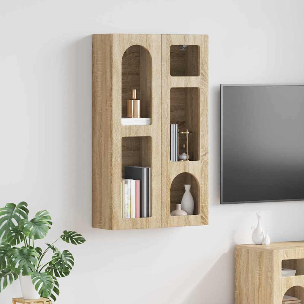 vidaXL Κρεμαστό ντουλάπι με ράφι Δρύς Sonoma 59 x 20 x 100 εκ