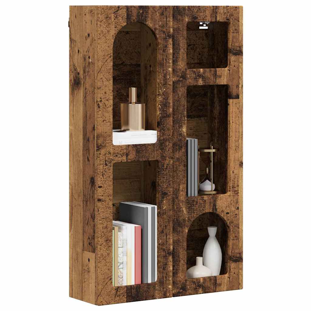 vidaXL Κρεμαστό ντουλάπι με ράφι Επιτοίχιο Παλιό ξύλο 59 x 20 x 100 εκ