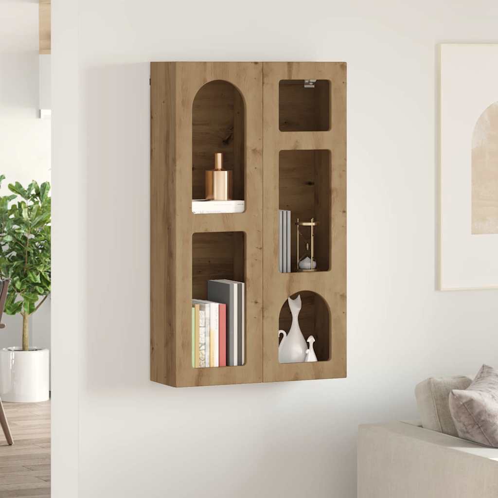 vidaXL Κρεμαστό ντουλάπι με ράφι Artisan Oak 59 x 20 x 100 εκ