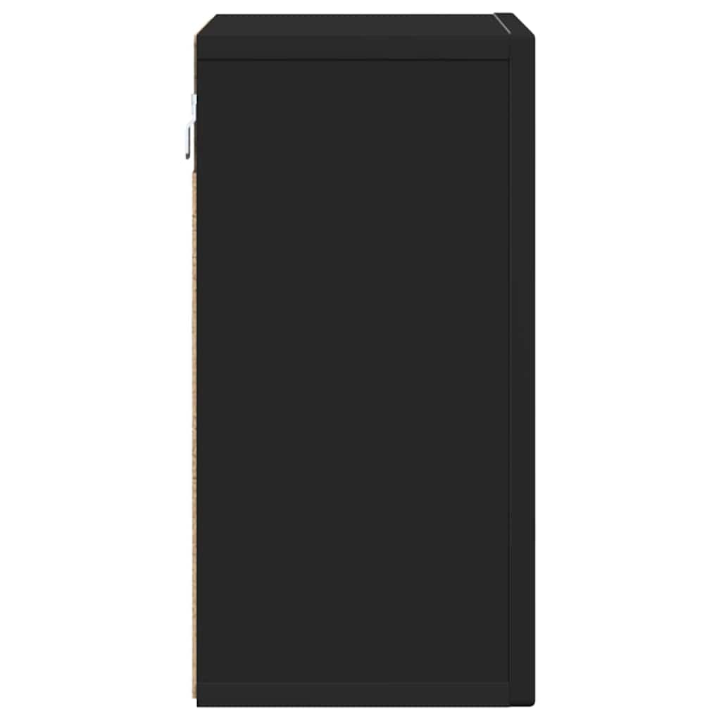 vidaXL Κρεμαστό ντουλάπι Μαύρο 60 x 20 x 40 εκ Επεξεργασμένο ξύλο