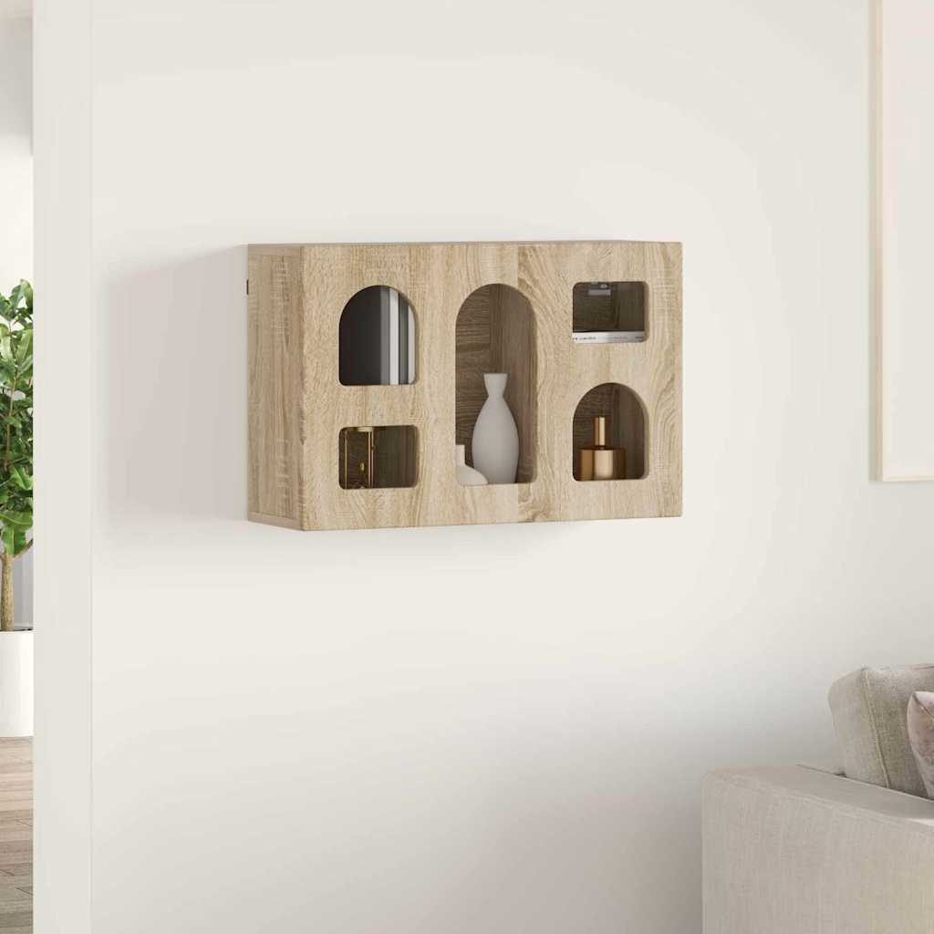 vidaXL Κρεμαστό ντουλάπι με ράφι Επιτοίχιο Δρύς Sonoma 60 x 20 x 40 εκ