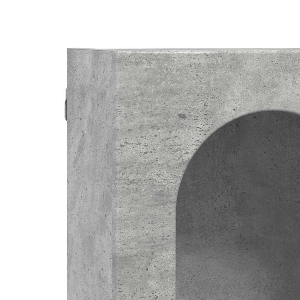 vidaXL Κρεμαστό ντουλάπι με ράφι Σκυρόδεμα Γκρι 60 x 20 x 40 εκ