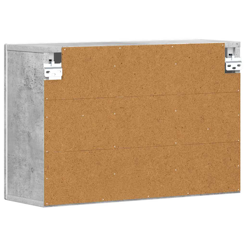 vidaXL Κρεμαστό ντουλάπι με ράφι Σκυρόδεμα Γκρι 60 x 20 x 40 εκ