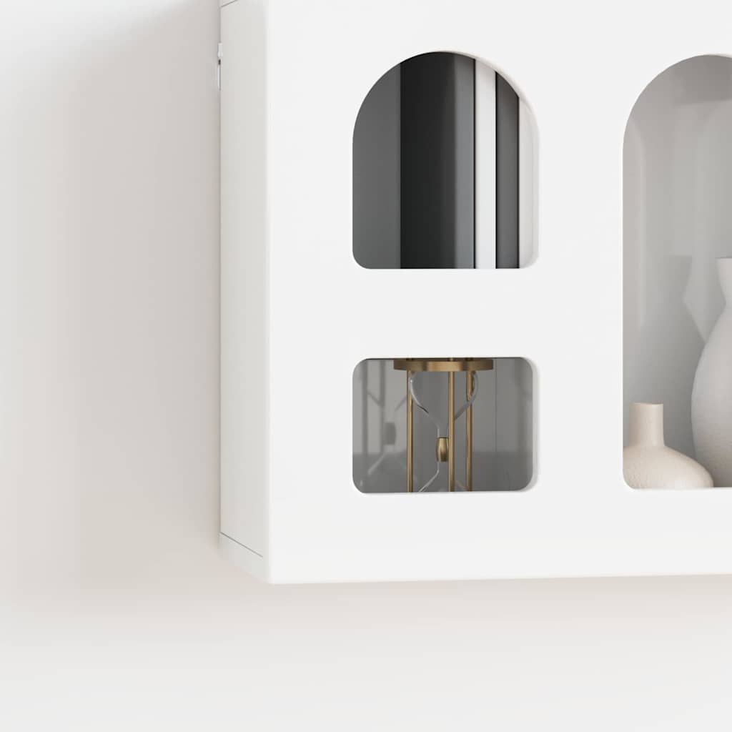 vidaXL Κρεμαστό ντουλάπι με ράφι Υψηλής γυαλάδας λευκό 60 x 20 x 40 εκ