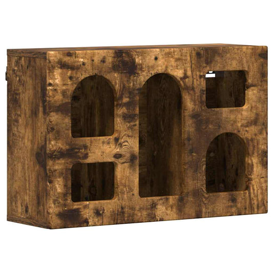 vidaXL Κρεμαστό ντουλάπι με ράφι Καπνιστό Δρύς 60 x 20 x 40 εκ