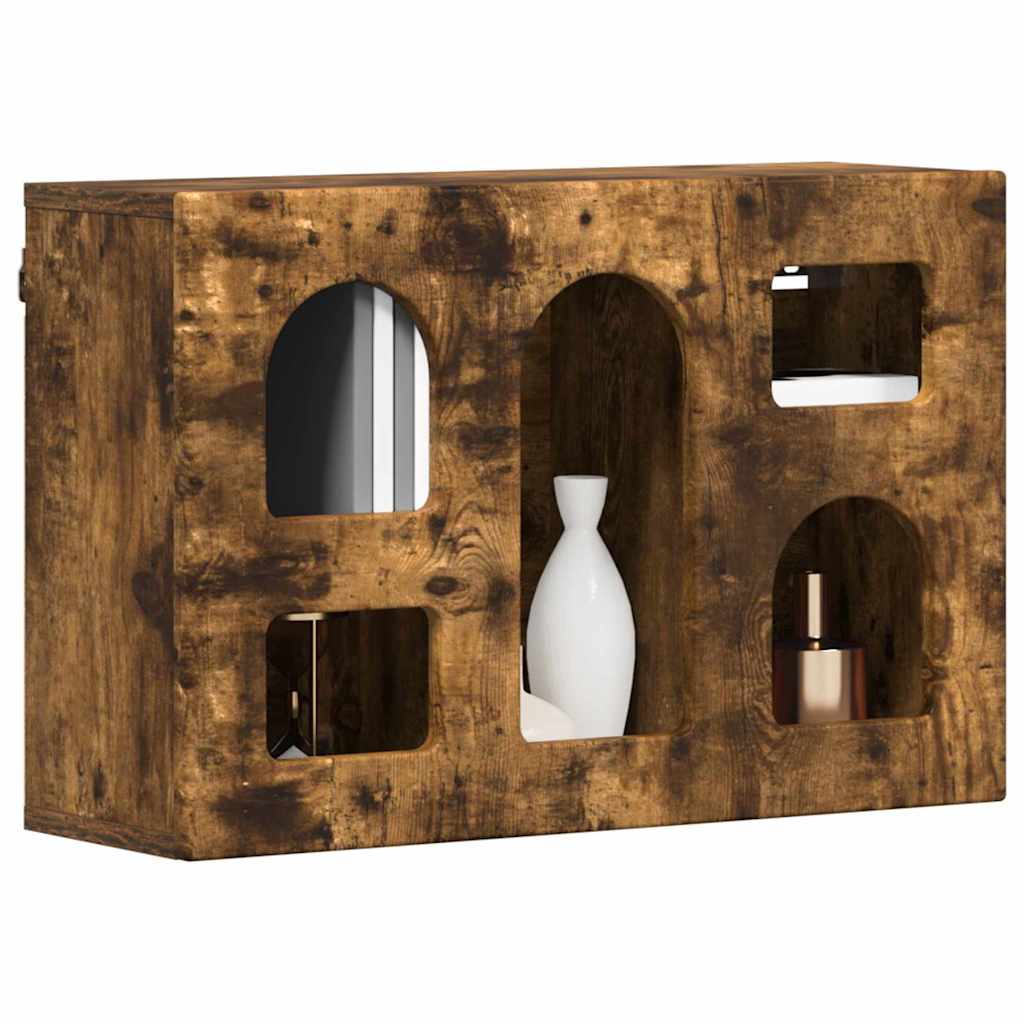 vidaXL Κρεμαστό ντουλάπι με ράφι Καπνιστό Δρύς 60 x 20 x 40 εκ