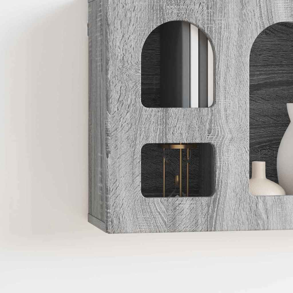 vidaXL Κρεμαστό ντουλάπι με ράφι Γκρίζο Σονομα 60 x 20 x 40 εκ