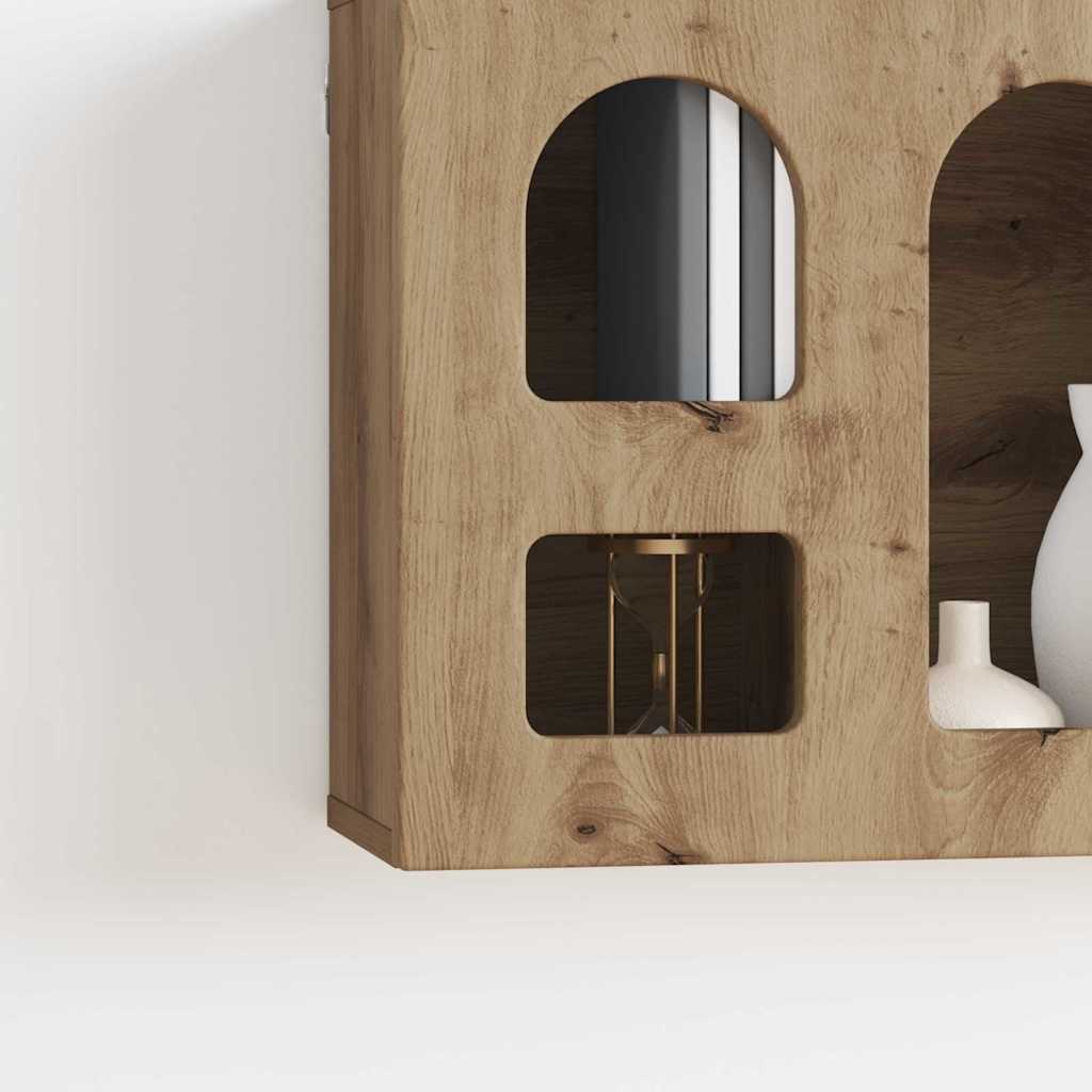 vidaXL Κρεμαστό ντουλάπι με ράφι Επιτοίχιο Artisan Oak 60 x 20 x 40 εκ