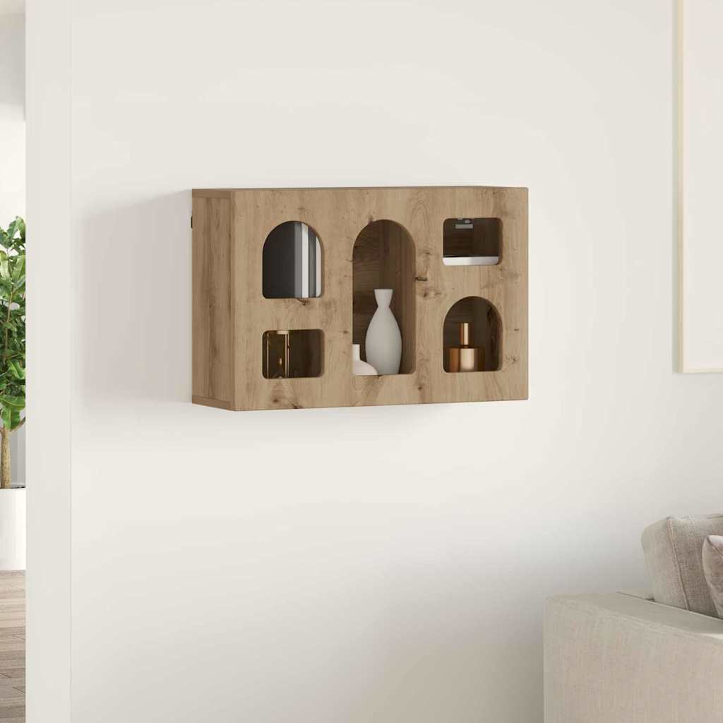 vidaXL Κρεμαστό ντουλάπι με ράφι Επιτοίχιο Artisan Oak 60 x 20 x 40 εκ