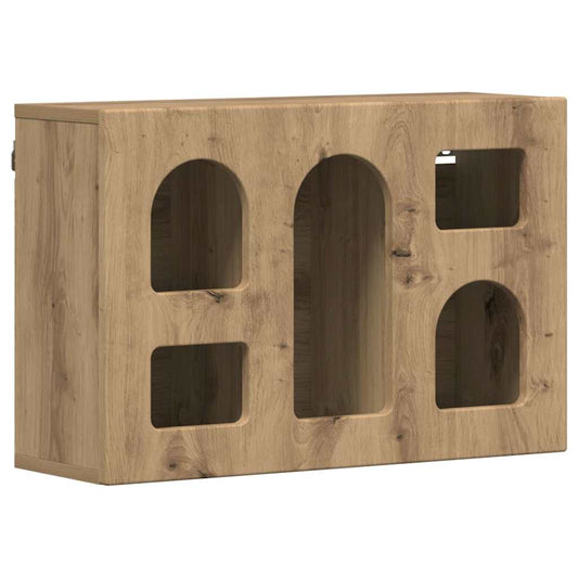 vidaXL Κρεμαστό ντουλάπι με ράφι Επιτοίχιο Artisan Oak 60 x 20 x 40 εκ