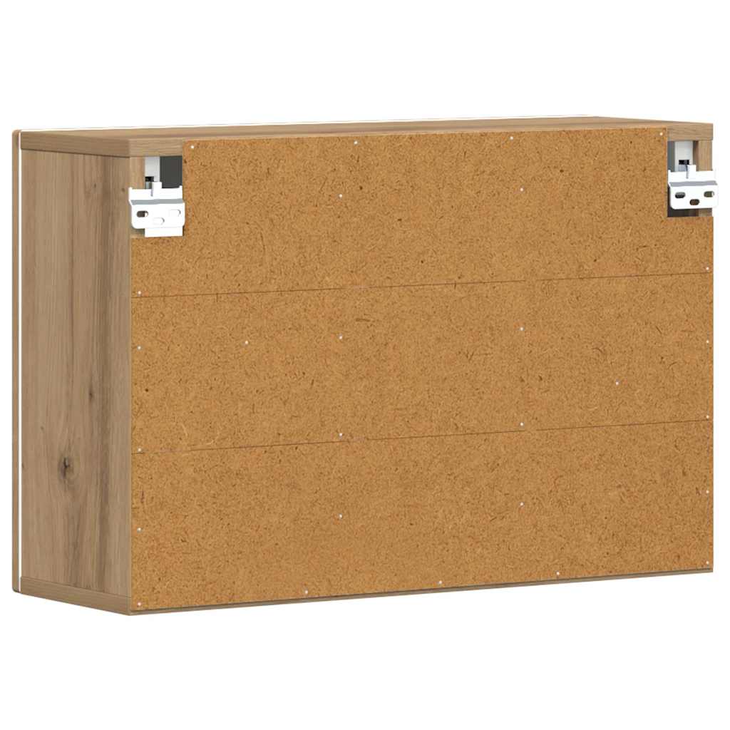 vidaXL Κρεμαστό ντουλάπι με ράφι Επιτοίχιο Artisan Oak 60 x 20 x 40 εκ