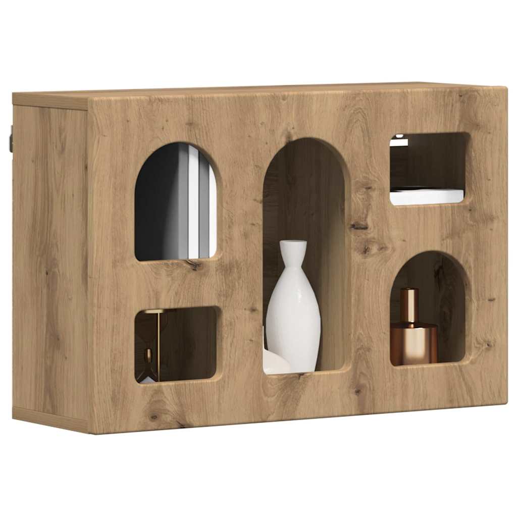 vidaXL Κρεμαστό ντουλάπι με ράφι Επιτοίχιο Artisan Oak 60 x 20 x 40 εκ