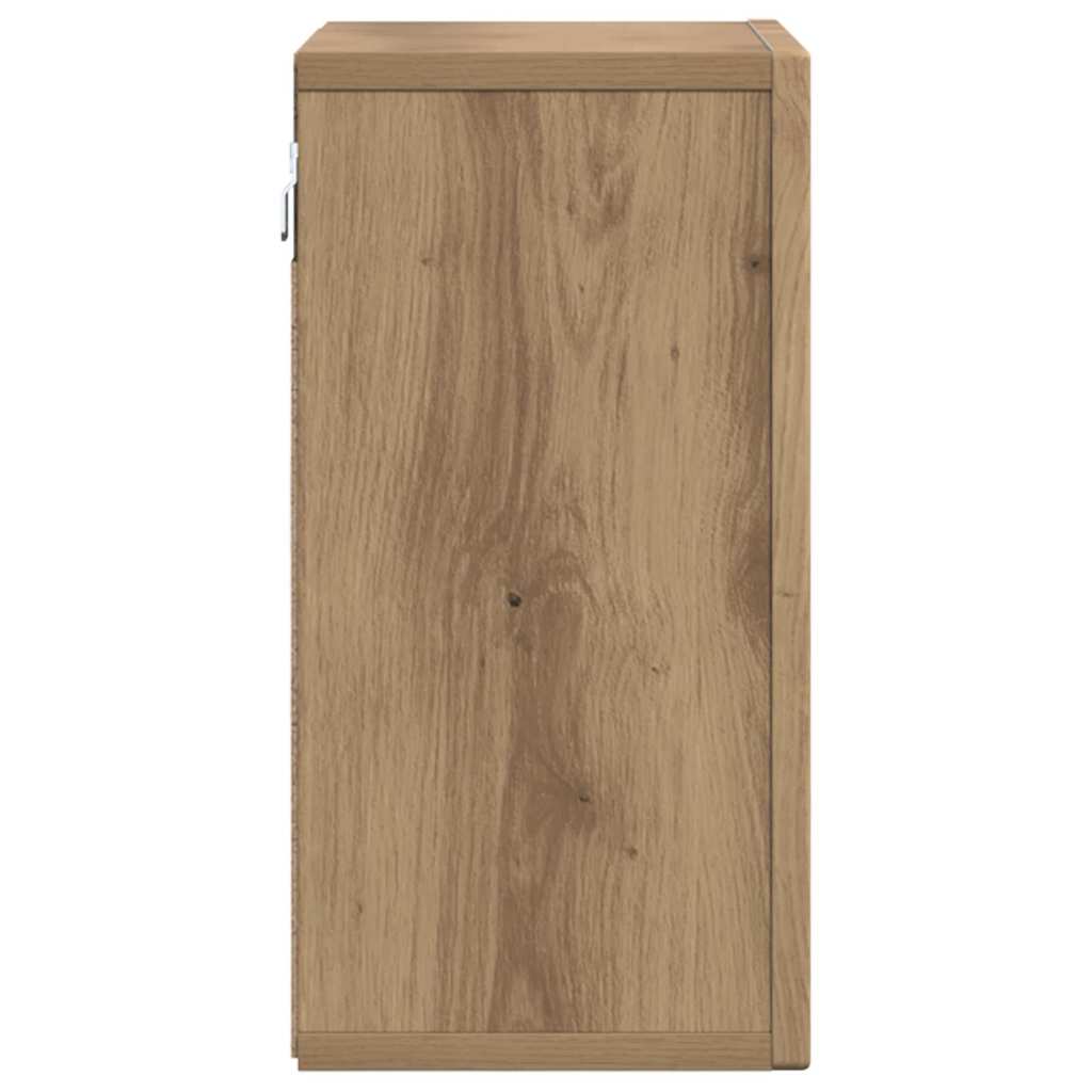 vidaXL Κρεμαστό ντουλάπι με ράφι Επιτοίχιο Artisan Oak 60 x 20 x 40 εκ
