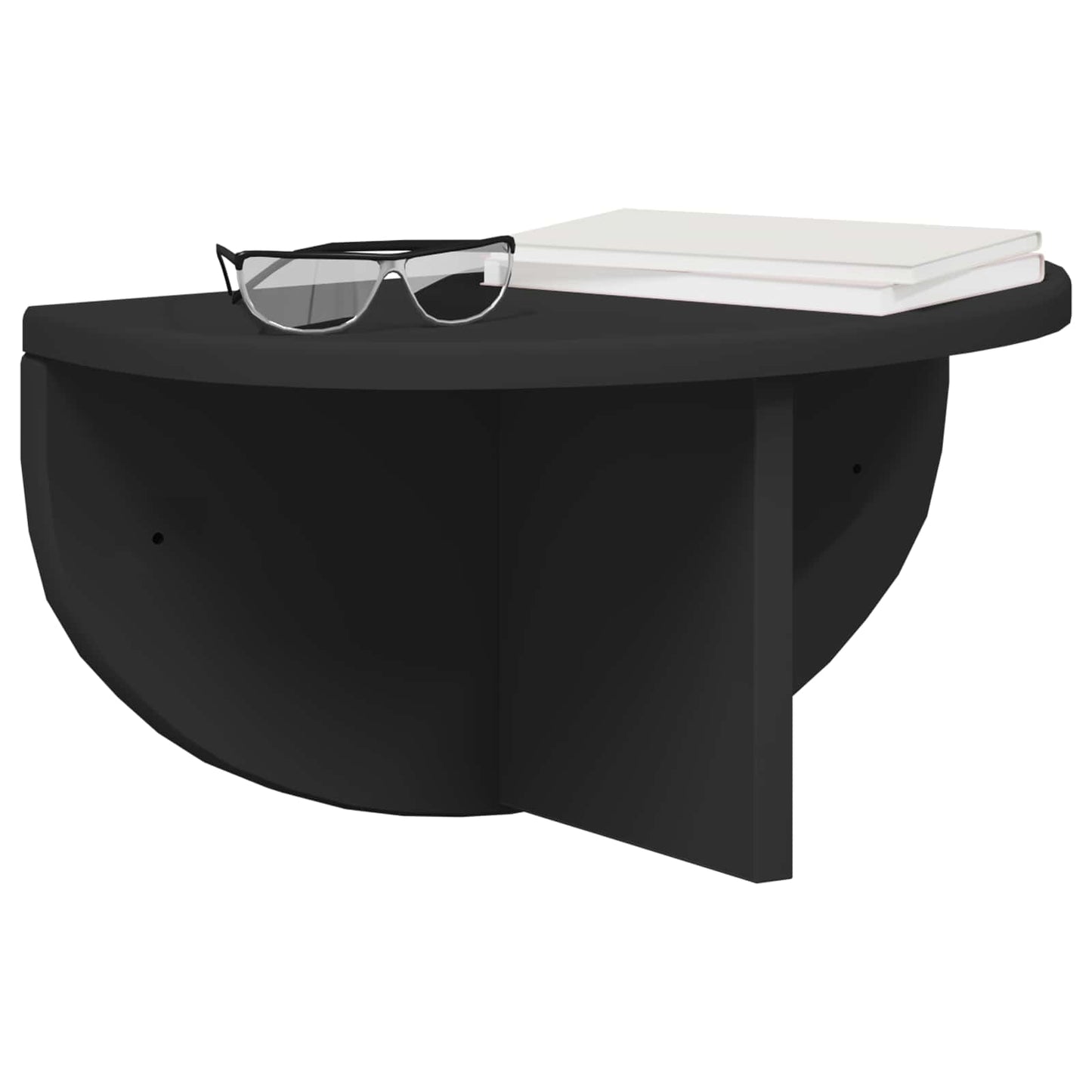 vidaXL Ράφι Τοίχου 2 pcs Μαύρο 38 x 19 x 19 εκ Επεξεργασμένο ξύλο