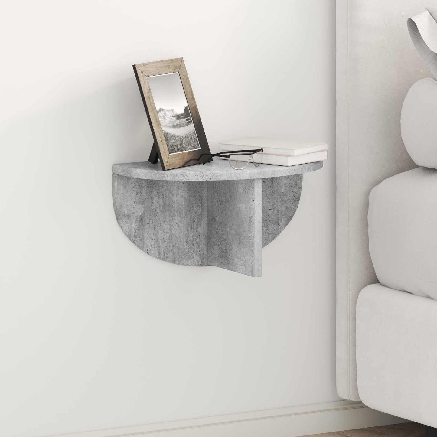 vidaXL Ράφι Τοίχου Επιτοίχιο 2 pcs Σκυρόδεμα Γκρι 38 x 19 x 19 εκ