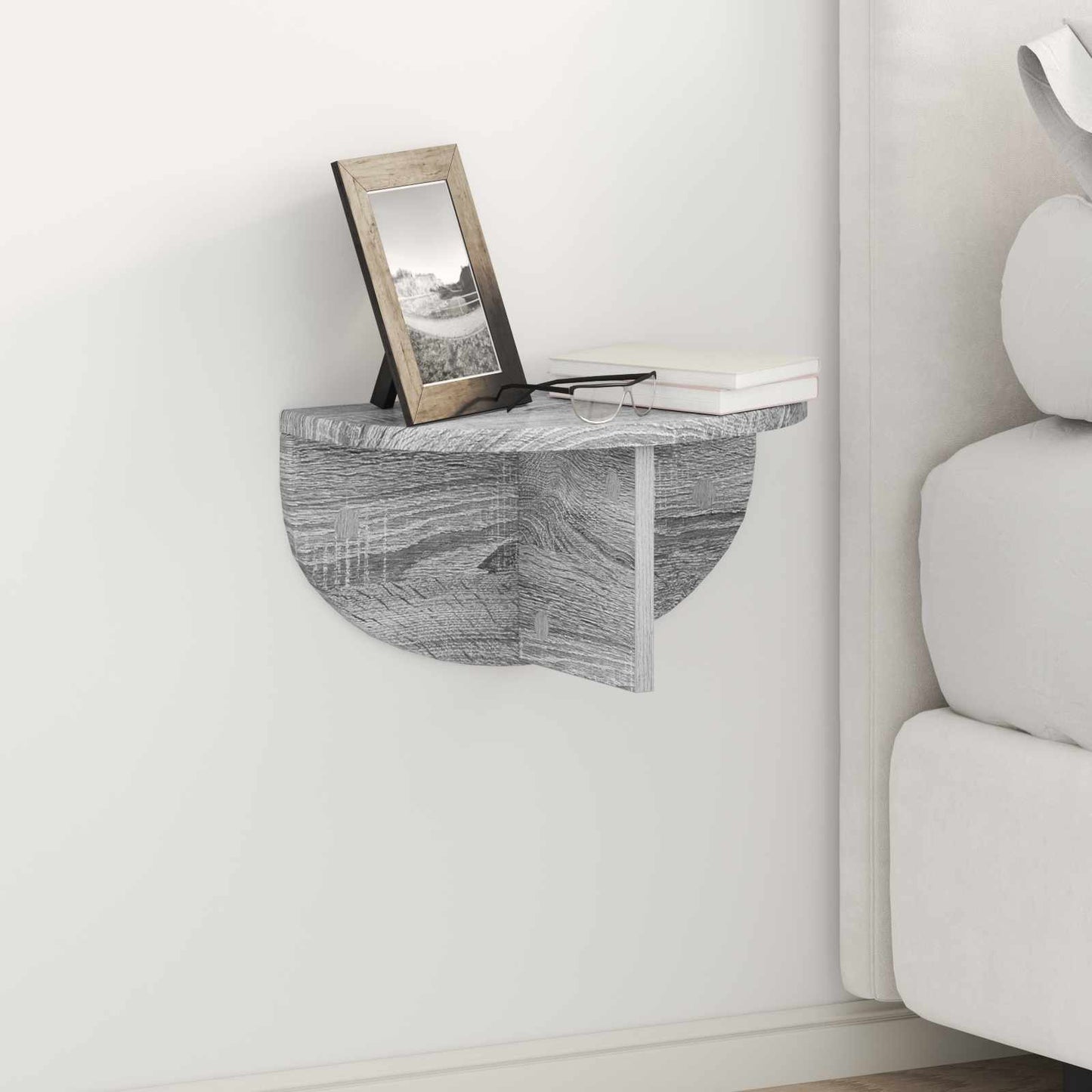vidaXL Ράφι Τοίχου Επιτοίχιο Γκρίζο Σονομα 38 x 19 x 19 εκ