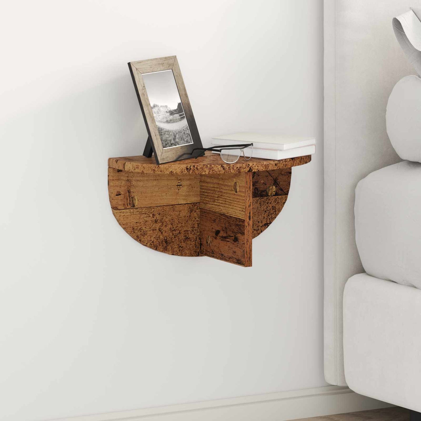 vidaXL Ράφι Τοίχου 2 pcs Παλιό ξύλο 38 x 19 x 19 εκ Επεξεργασμένο ξύλο