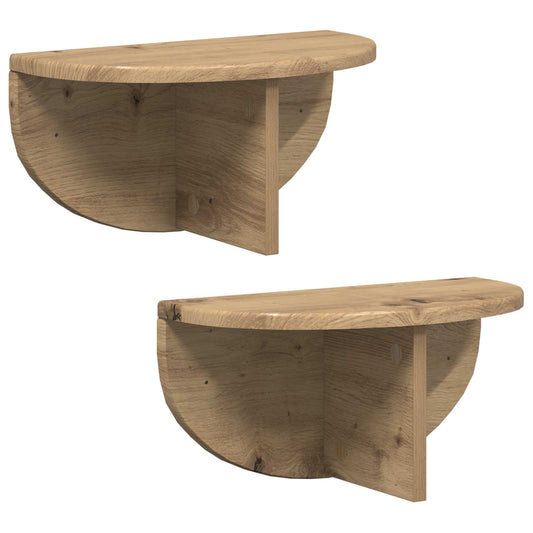 vidaXL Ράφι Τοίχου 2 τμχ. Artisan Oak 38 x 19 x 19 εκ