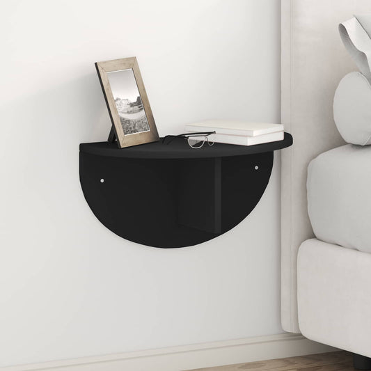 vidaXL Ράφι Τοίχου 2 pcs Μαύρο 38 x 19 x 19 εκ Επεξεργασμένο ξύλο