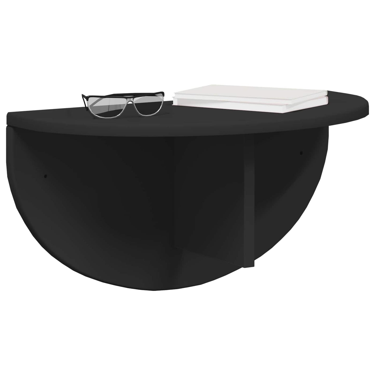 vidaXL Ράφι Τοίχου 2 pcs Μαύρο 38 x 19 x 19 εκ Επεξεργασμένο ξύλο